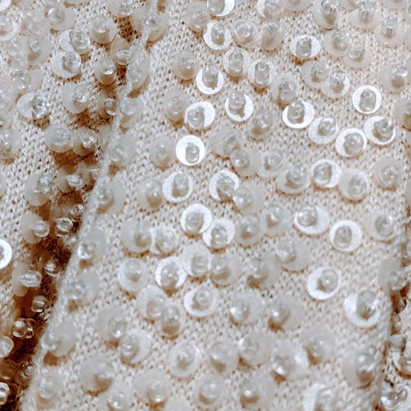 Unworn Sequined Jcrew scarf in ivory color - Picture 4 of 6